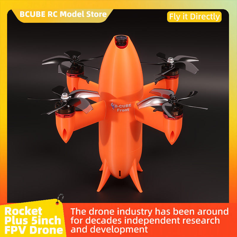 B-CUBE Rocket PLUS 5inch FPV Drone Frame Kit Carbon Fiber Racing Quadcopter Freestyle INAV Beatflight F722 Ardupilot Flight Control