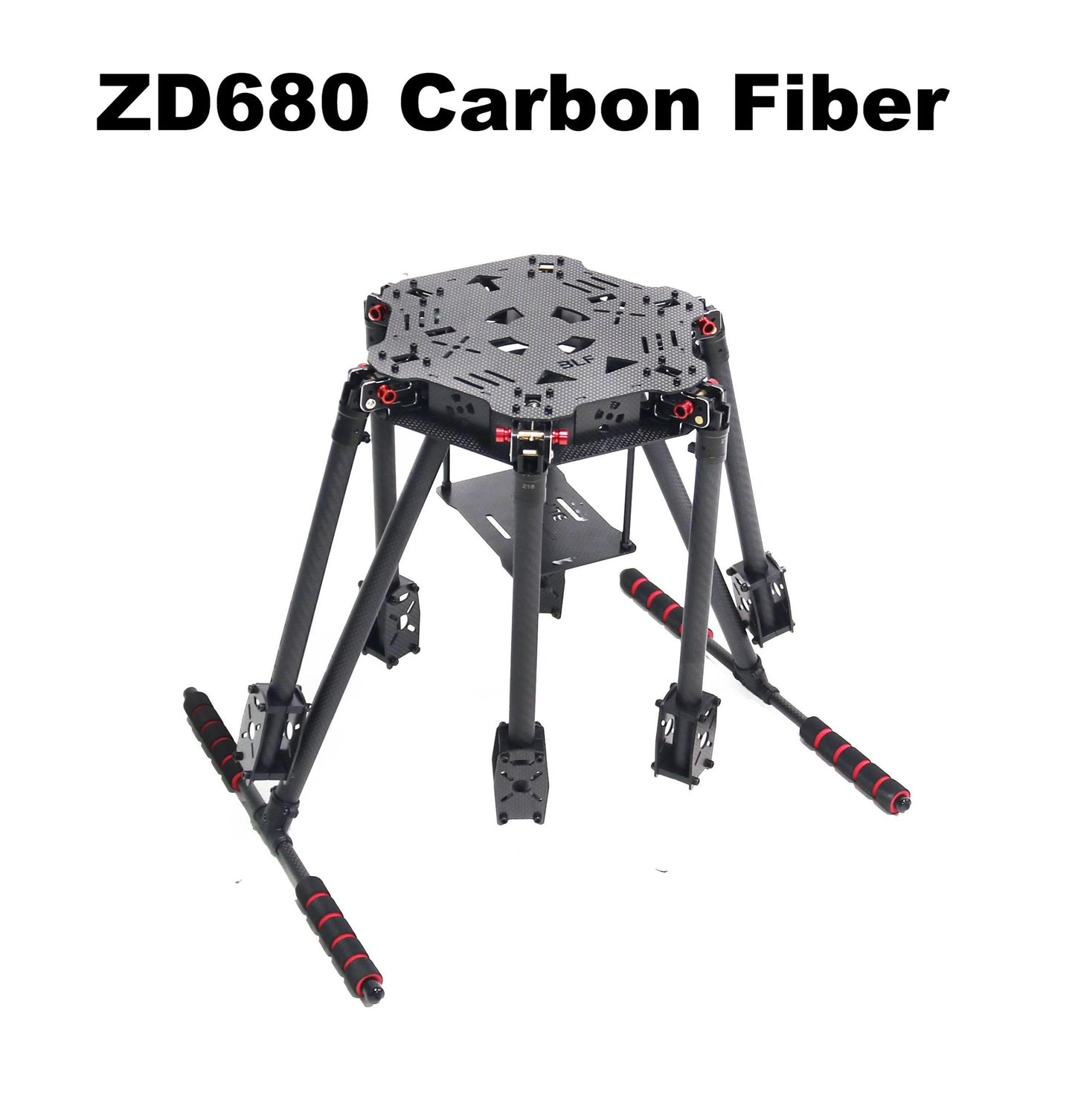 B-CUBE F680 Full Carbon Fiber ZD 680 Hexa-Rotor Frame Foldable Arm Hexacopter Frame Kit with Unflodable Landing Gear for FPV
