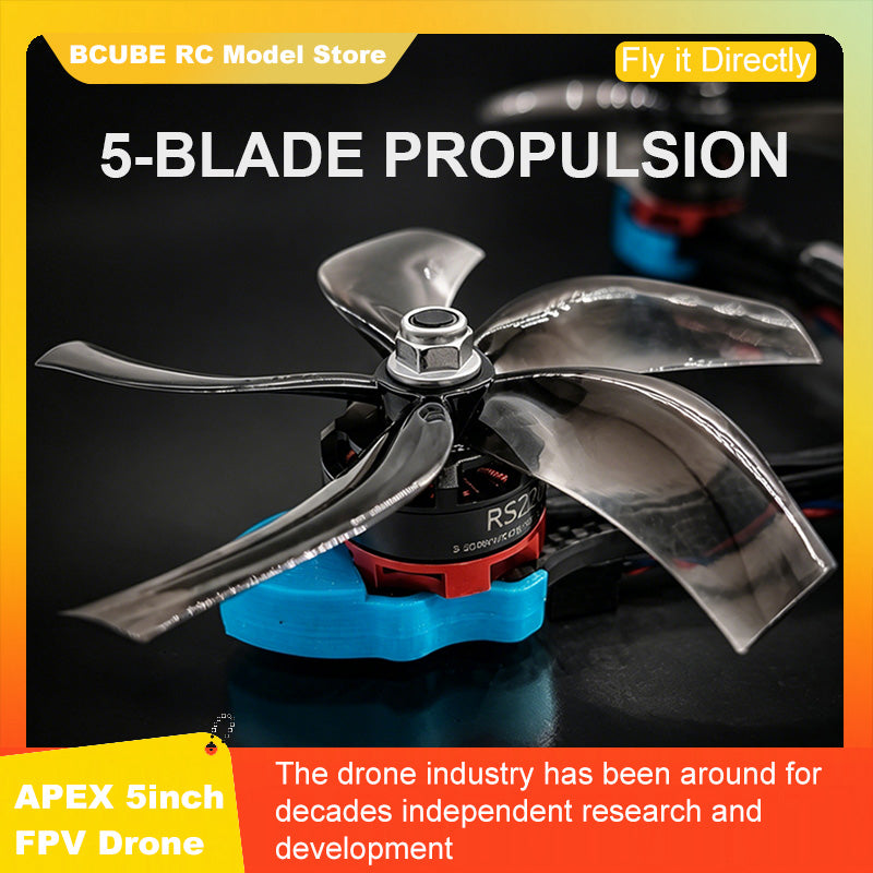 B-CUBE APEX 5inch FPV Drone Frame Kit Carbon Fiber Racing Drone Quadcopter Freestyle INAV Beatflight F722 M10 GPS Flight Control
