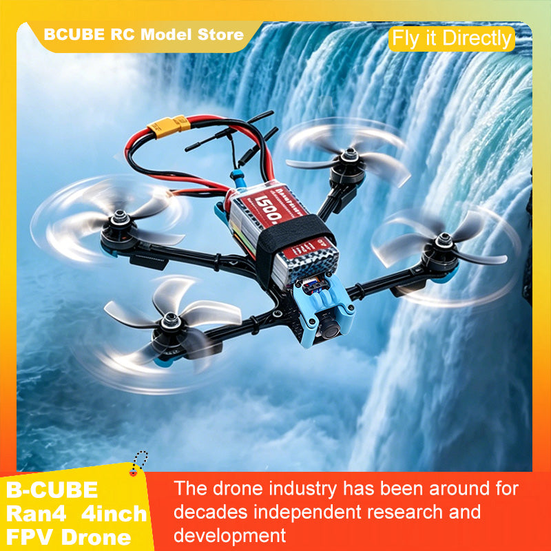 B-CUBE Ran4 4inch FPV Drone Frame Kit Carbon Fiber Racing Drone Quadcopter INAV Beatflight F722 F745 Ardupilot Flight Control