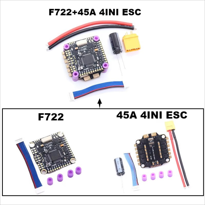 F722 F7/F745 V2 H743 Flight Control 45A/60A 4INI ESC VTX1000 Video 1080P Camera INAV Betaflight Flight Controller RC Drone FPV