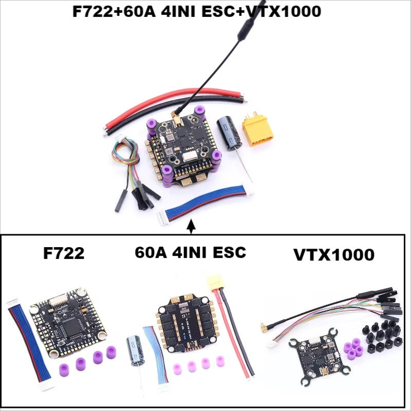 F722 F7/F745 V2 H743 Flight Control 45A/60A 4INI ESC VTX1000 Video 1080P Camera INAV Betaflight Flight Controller RC Drone FPV