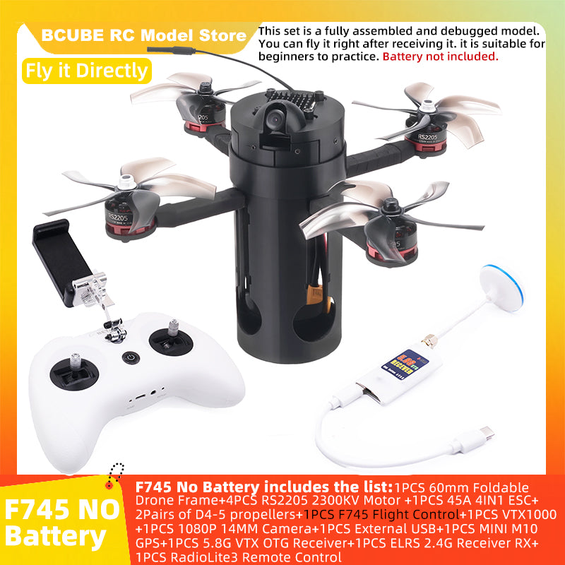 B-CUBE 60mm Foldable FPV Drone Frame Kit Carbon Fiber Racing Quadcopter Freestyle INAV Beatflight F4V3S PULS F745 H743
