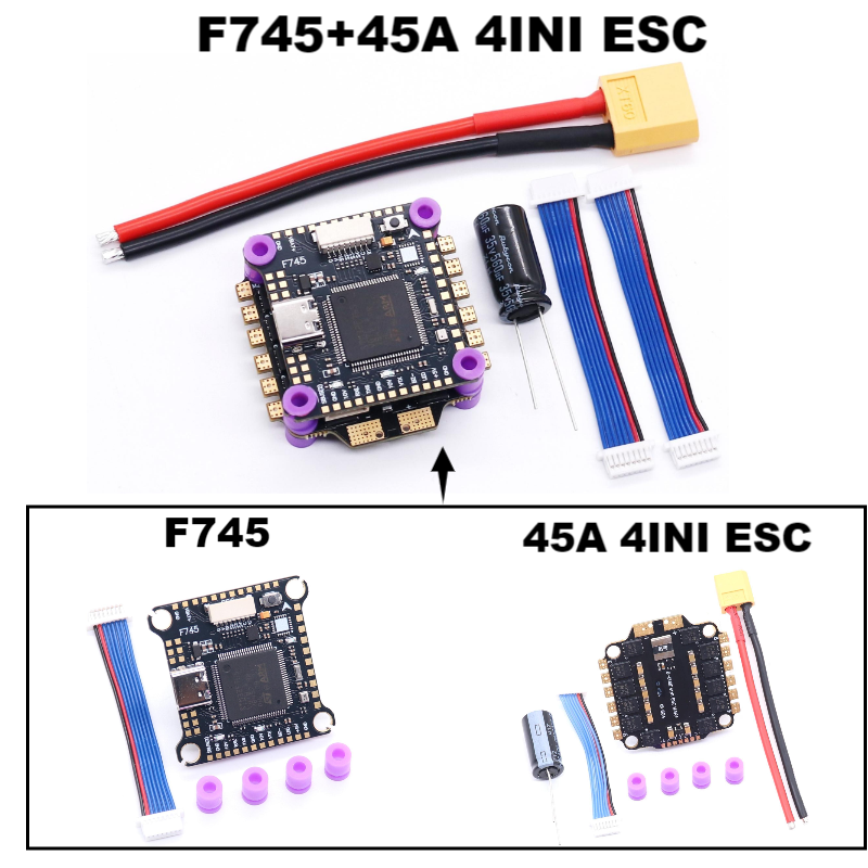 F722 F7/F745 V2 H743 Flight Control 45A/60A 4INI ESC VTX1000 Video 1080P Camera INAV Betaflight Flight Controller RC Drone FPV