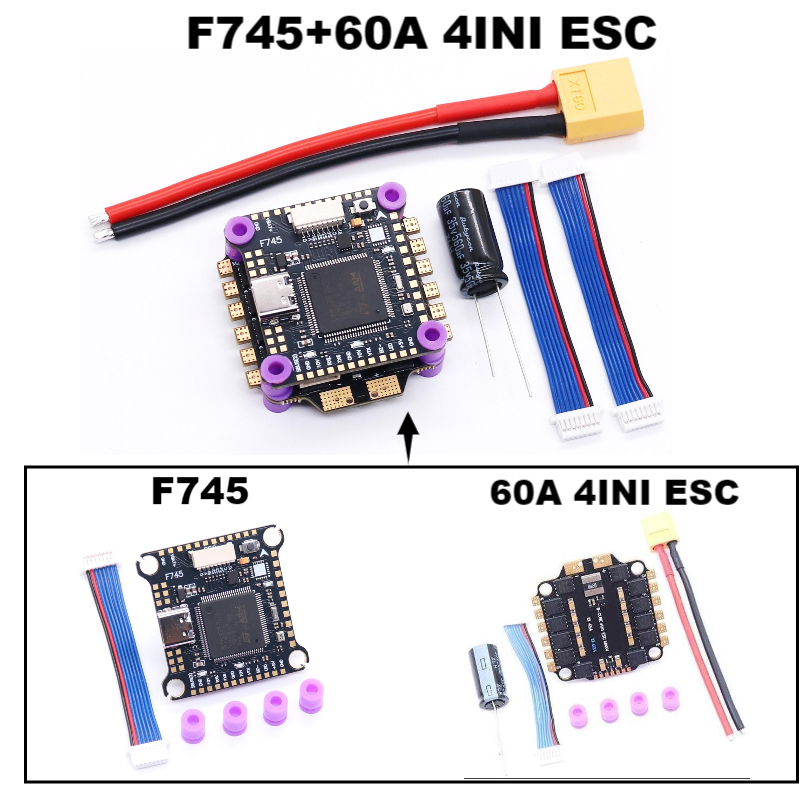 F722 F7/F745 V2 H743 Flight Control 45A/60A 4INI ESC VTX1000 Video 1080P Camera INAV Betaflight Flight Controller RC Drone FPV