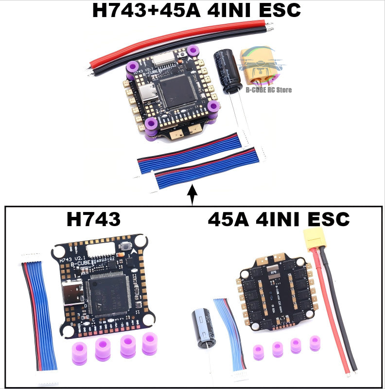 F722 F7/F745 V2 H743 Flight Control 45A/60A 4INI ESC VTX1000 Video 1080P Camera INAV Betaflight Flight Controller RC Drone FPV
