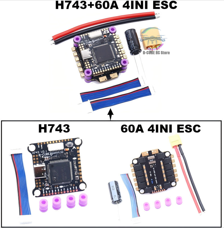 F722 F7/F745 V2 H743 Flight Control 45A/60A 4INI ESC VTX1000 Video 1080P Camera INAV Betaflight Flight Controller RC Drone FPV