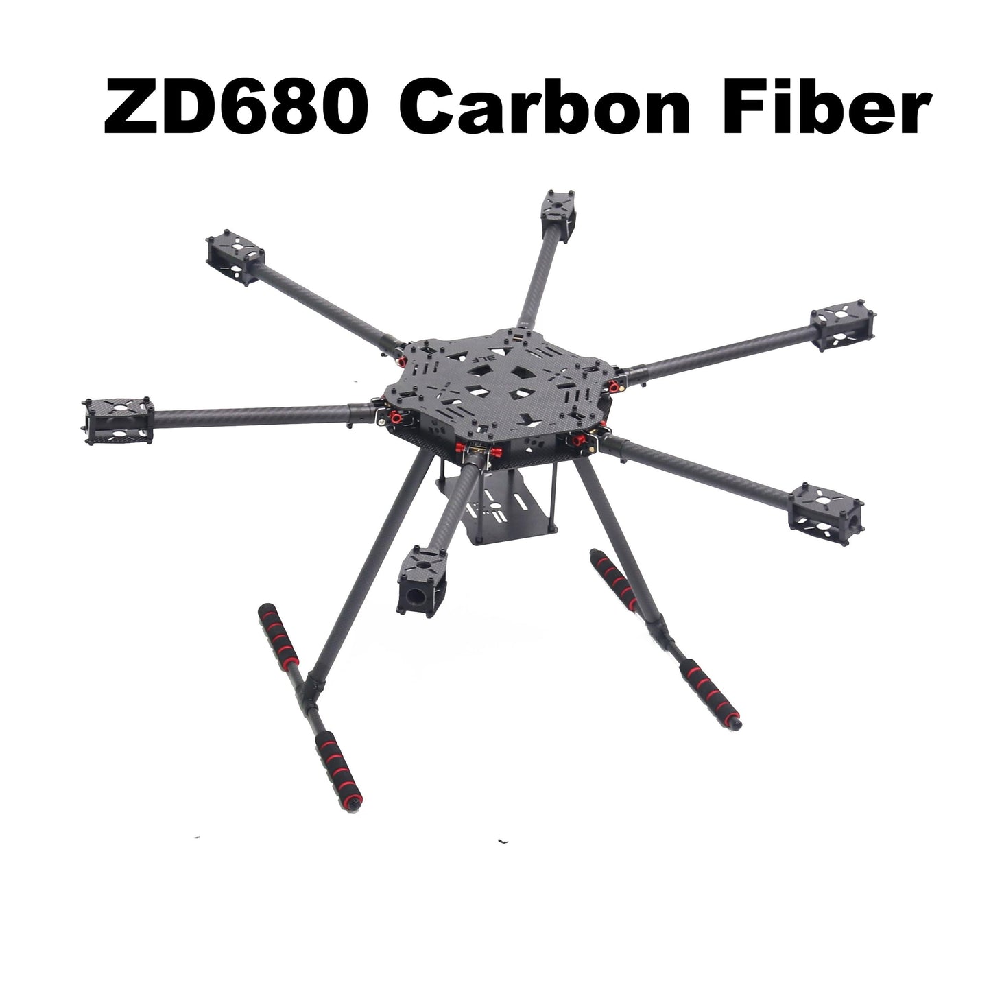 B-CUBE F680 Full Carbon Fiber ZD 680 Hexa-Rotor Frame Foldable Arm Hexacopter Frame Kit with Unflodable Landing Gear for FPV