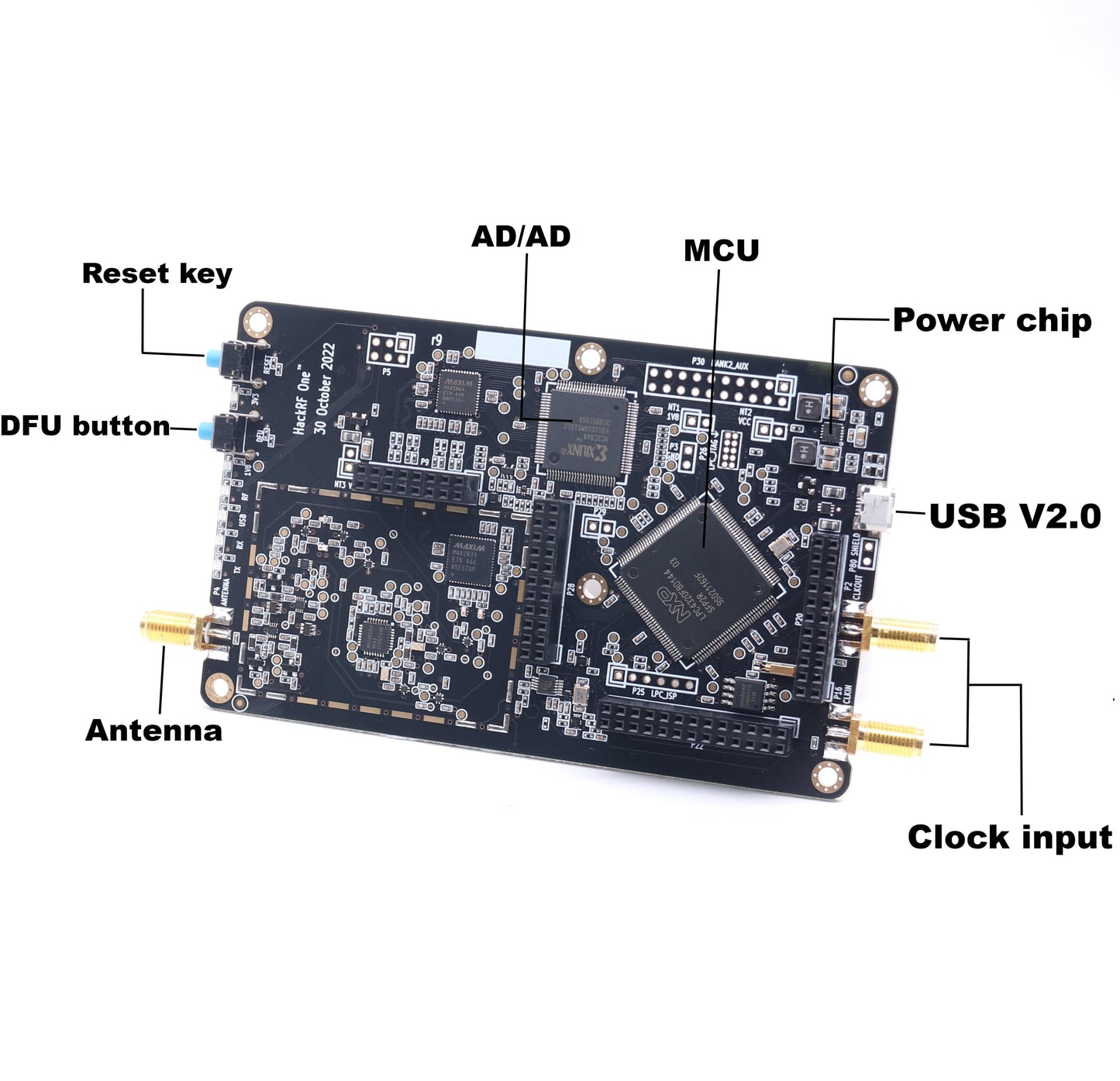 B-CUBE 1MHz to 6GHz One Open Source Software Defined Radio Accurate Tuning SDR Transmitting Receiving Radio Signals Antennas