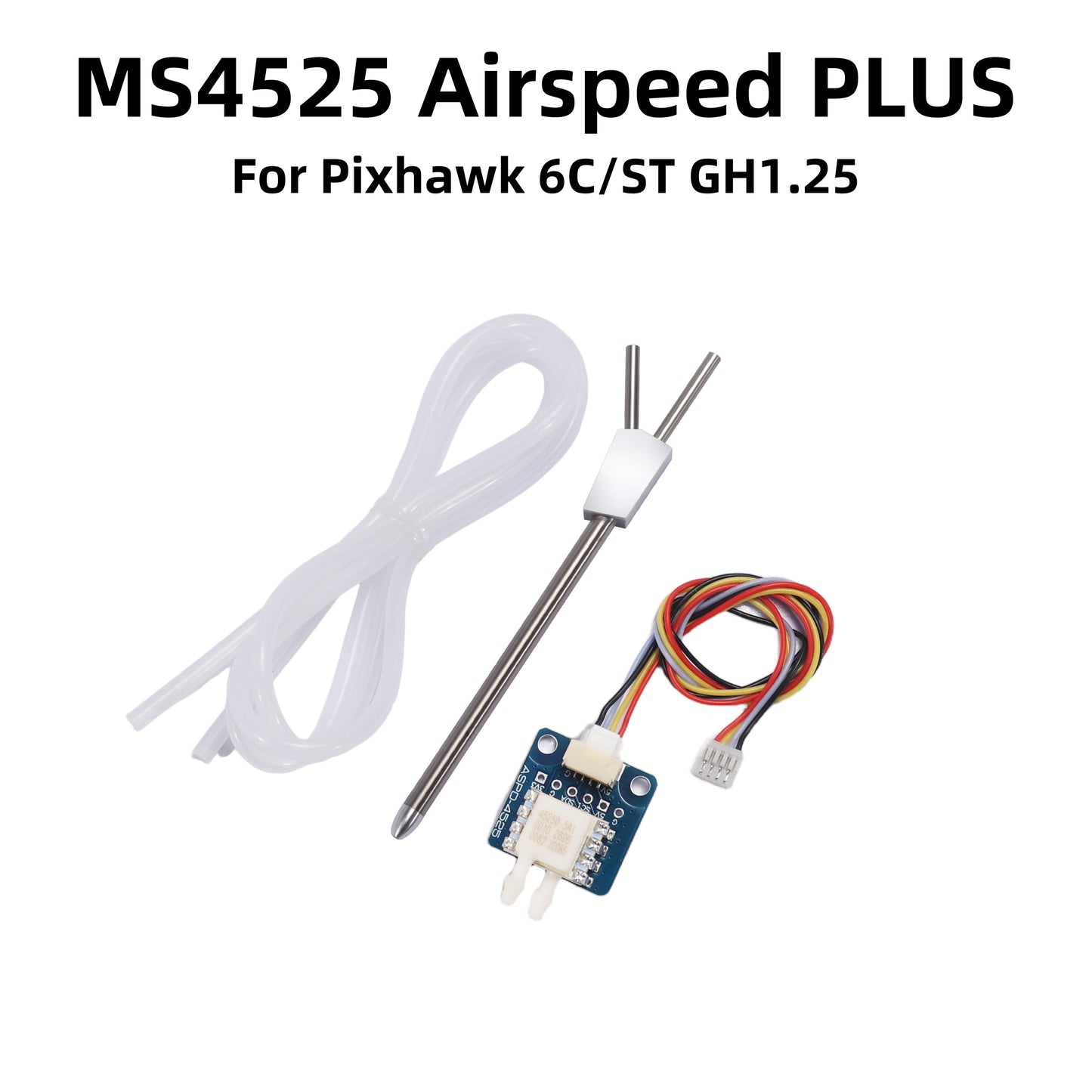 Дифференциальный датчик воздушной скорости PX4 с трубкой Пито MS4525DO + датчик воздушной скорости с трубкой Пито для контроллера полета Pixhawk2.4.8/6C
