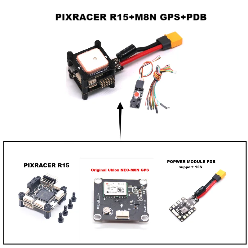 Pixracer R15 FMUV4 Autopilot xracer PX4 Pixhawk Flight Controller For FPV Racing RC Drone Quadcopter Multicopter Multirotor