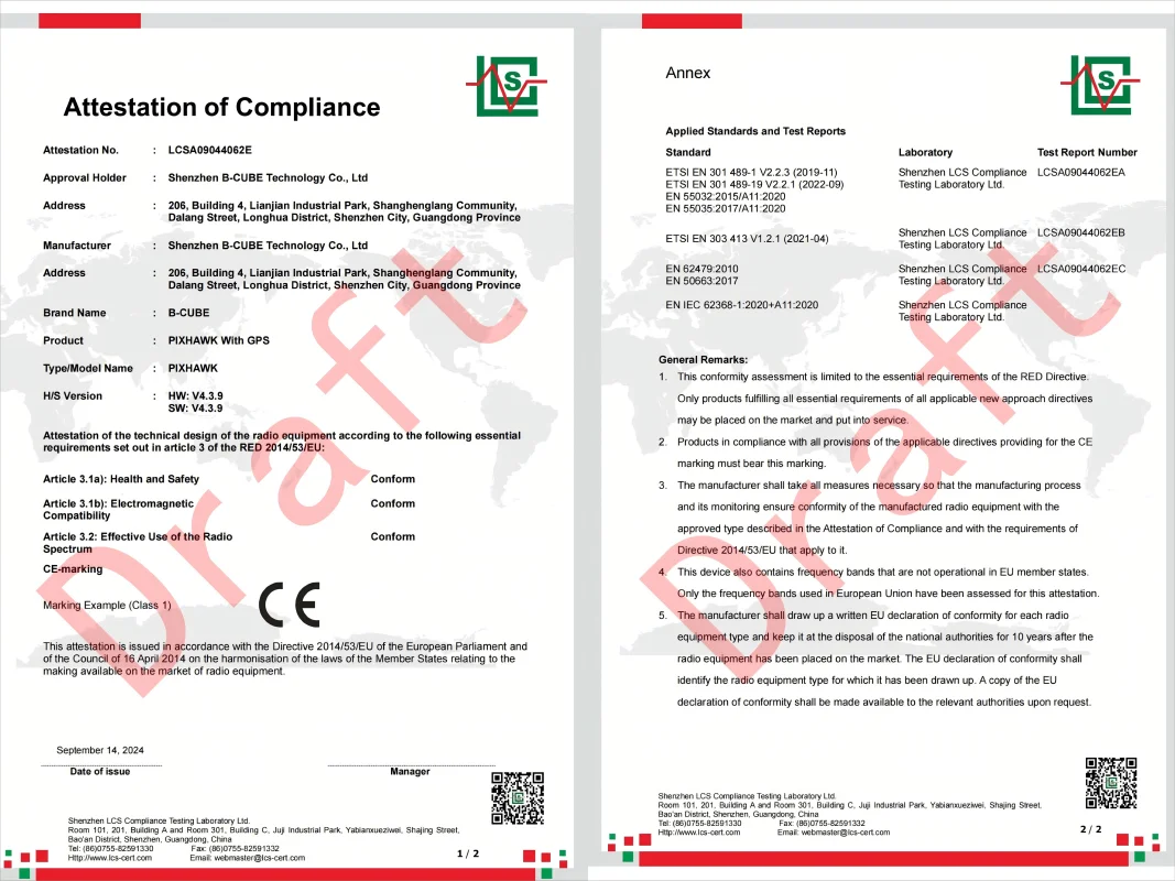 B-CUBE Pixhawk PX4 PIX PRO 32 Bit Flight Controller Autopilot with PM02 V3.2 Power Module (12S) Quadcopter Ardupilot