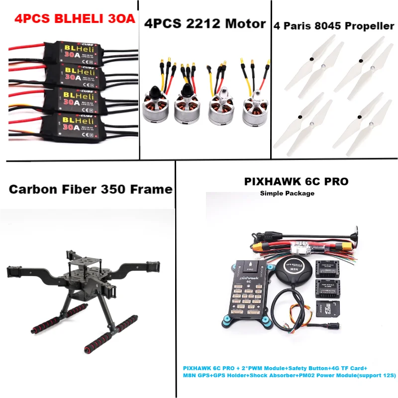 B-CUBE PIXHAWK 6C PRO M8N Open source new smart drone FLY350 300 380 450MMpix quadrotor upturned rack