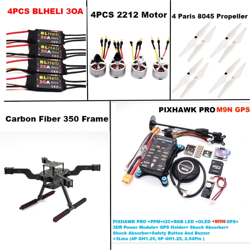 B-CUBE PIXHAWK PRO M9N Open source new smart drone FLY350 300 380 450MMpix quadrotor upturned rack