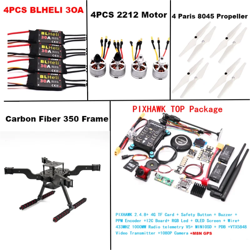 B-CUBE PIXHAWK 2.4.8 M8N Open source new smart drone FLY350 300 380 450MMpix quadrotor upturned rack