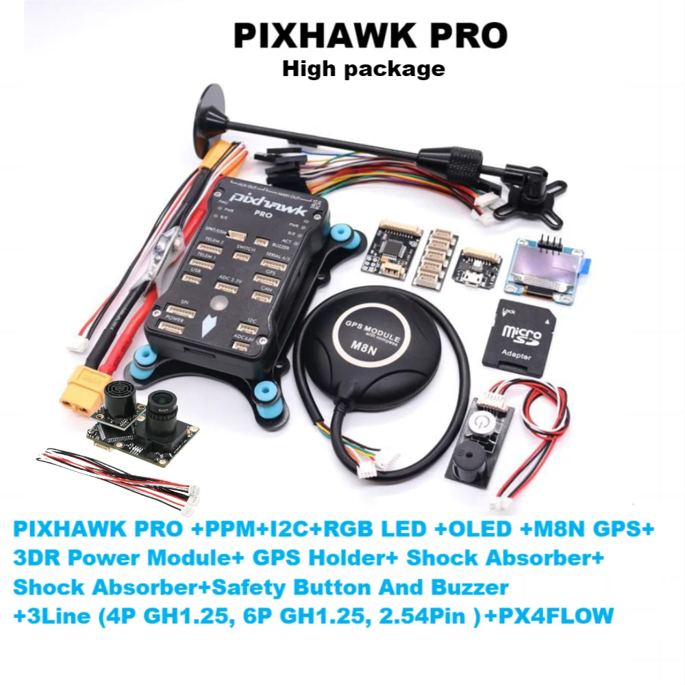 Pixhawk PX4 PRO M8N PX4FLOW PIX 32 Flight Controller Autopilot with 4G SD RC Quadcopter Ardupilot ArduPlane ArduRover