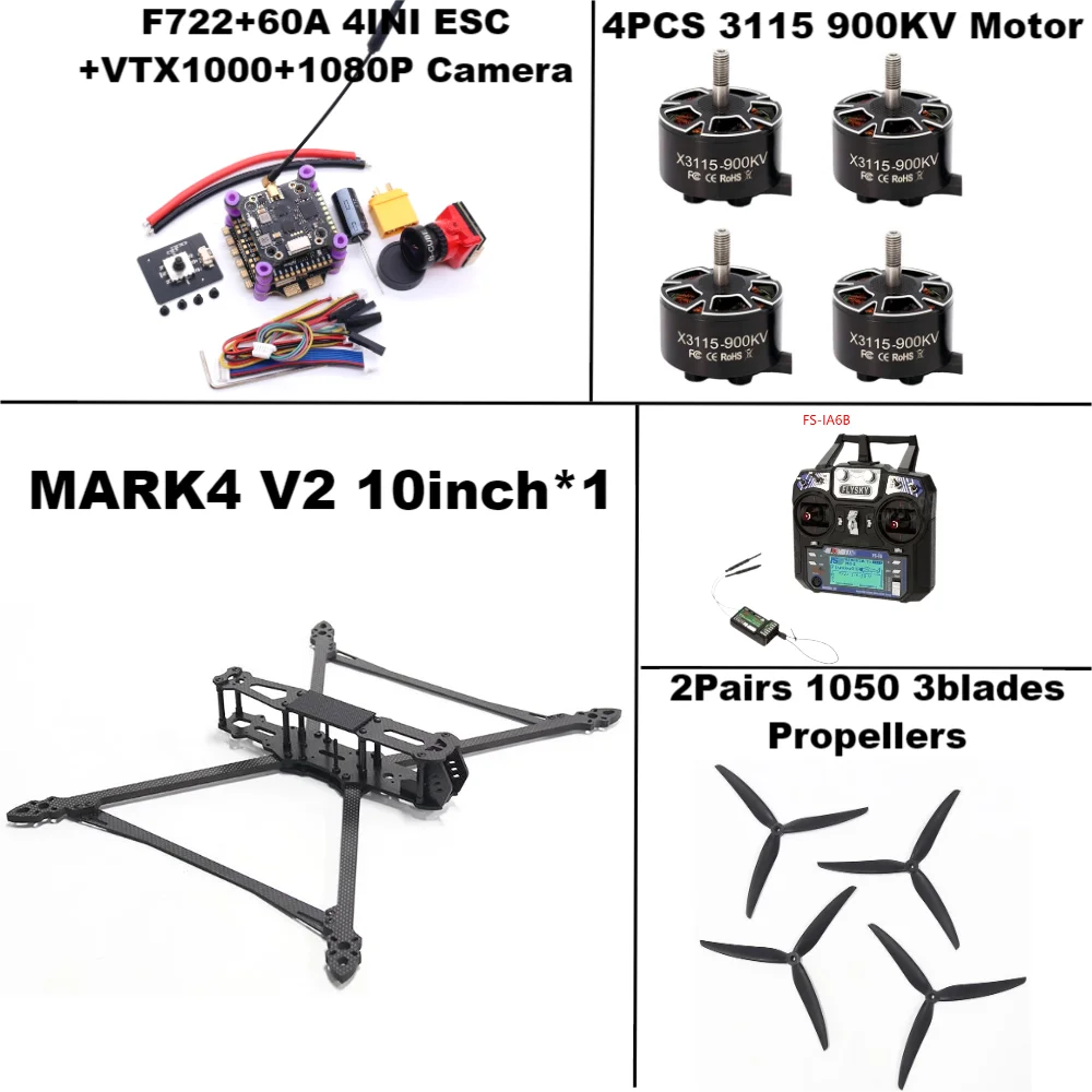 B-CUBE MARK4 V2 8/9/10inch F722 Flight Control 45/60A 4INI ESC rack drone FPV carbon fiber PV Racing Drone Quadcopter Freestyle