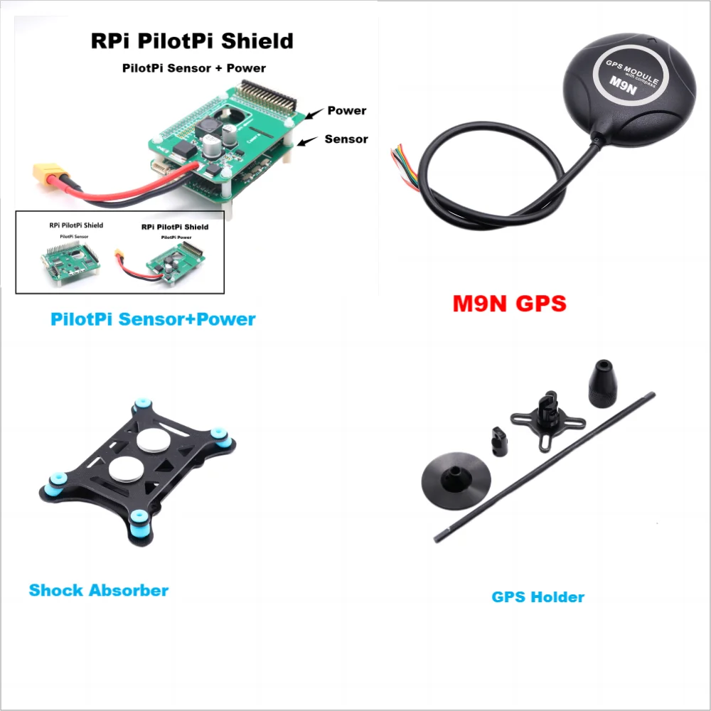 RPi PilotPi Shield Flight Control PX4 Firmware Sensor And Power With Raspberry Pi OS M8N GPS 32 Bit Autopilot Copter Plane