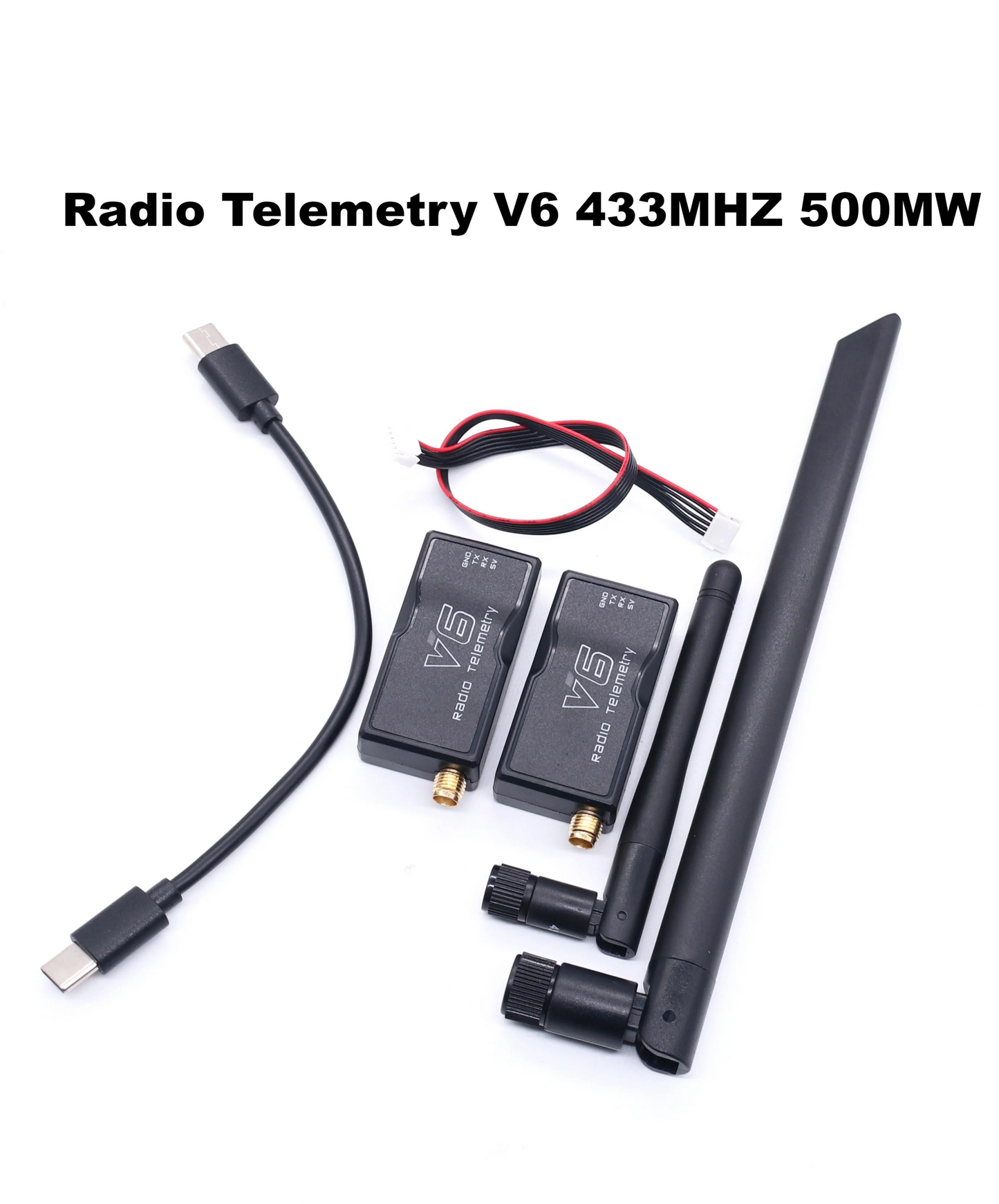 3DR Radio Telemetry V6 433MHZ 915MHZ 100MW/500MW/1000MW Air and Ground Data Transmit Module with OTG cables for 6C PRO
