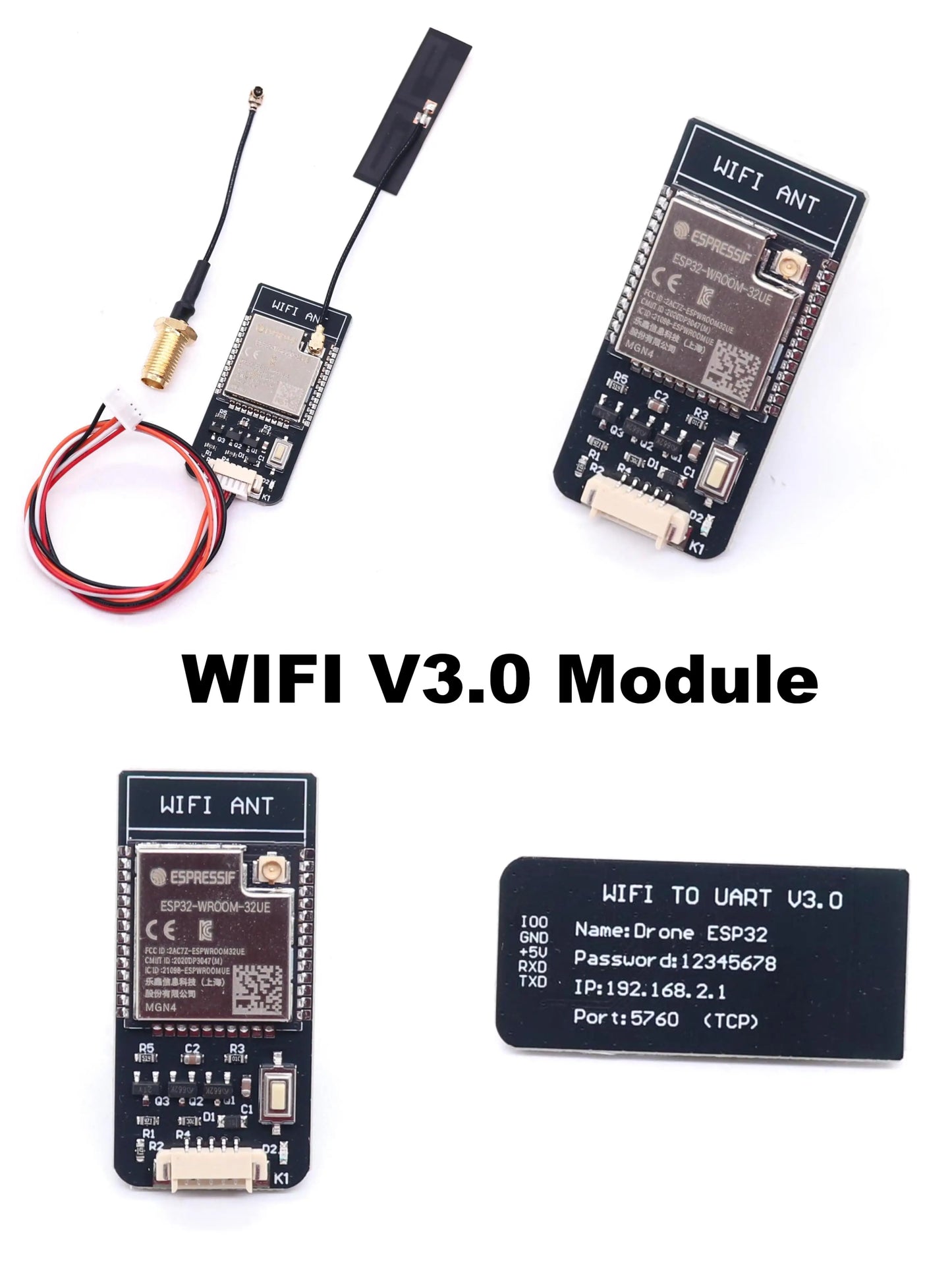 Wireless Wifi V3.0 ESP32 DroneBridge Radio Telemetry Module With Antenna MAVLink2 for Pixhawk Flight Controller FPV Drone