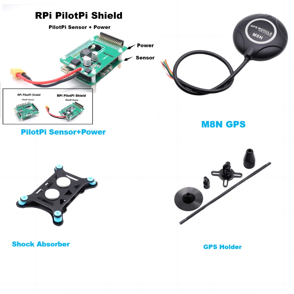 RPi PilotPi Shield Flight Control PX4 Прошивка Датчик и Питание С Raspberry Pi OS M8N GPS 32 Бит Автопилот Коптер Самолет
