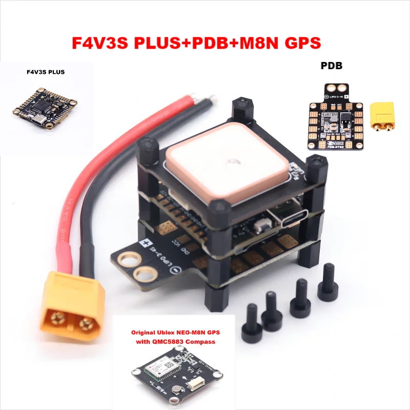 F4V3S PLUS F4 V3 V3S FC Flight Controller Board Barometer OSD for QAV250 220 RC Drone FPV Racing Quadcopter Betaflight INAV