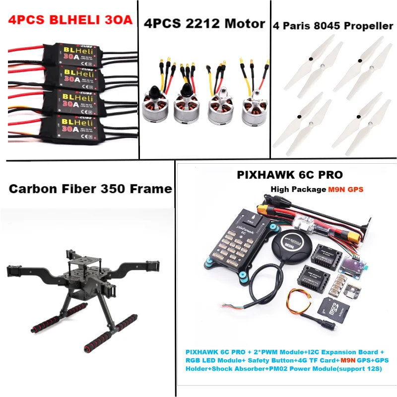 B-CUBE PIXHAWK 6C PRO M9N Open source new smart drone FLY350 300 380 450MMpix quadrotor upturned rack