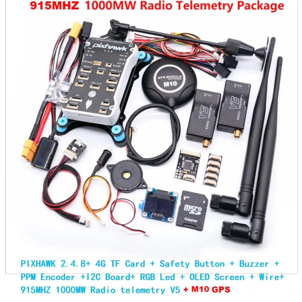 NEW Pixhawk White Shell PIX 2.4.8 M10 32 Bit Flight Controller Autopilot with 4G SD Safety Switch Buzzer PPM I2C RC Quadcopter