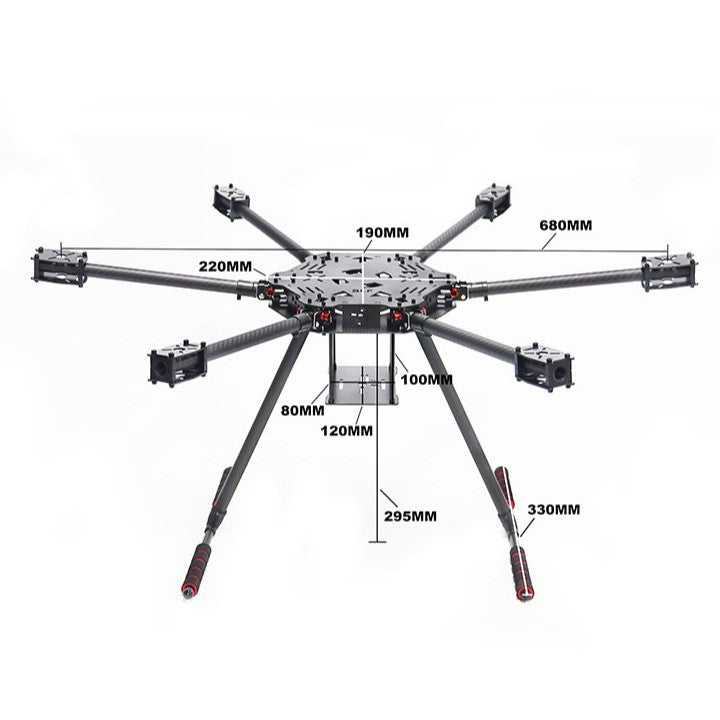 B-CUBE F680 Полностью карбоновая рама ZD 680 Hexa-Rotor, складная рама гексакоптера с нетопляемым шасси для FPV