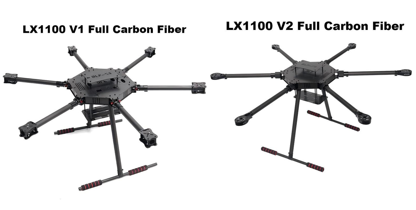 B-CUBE LX1100 V1/ V2 Full Carbon Fiber 1100mm Hexa-Rotor Frame X-Roter 80A ESC PX4 Pixhawk Flight Control Drone Frame