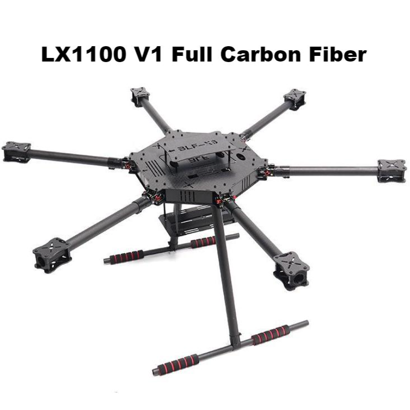 B-CUBE LX1100 V1/ V2 Full Carbon Fiber 1100mm Hexa-Rotor Frame X-Roter 80A ESC PX4 Pixhawk Flight Control Drone Frame