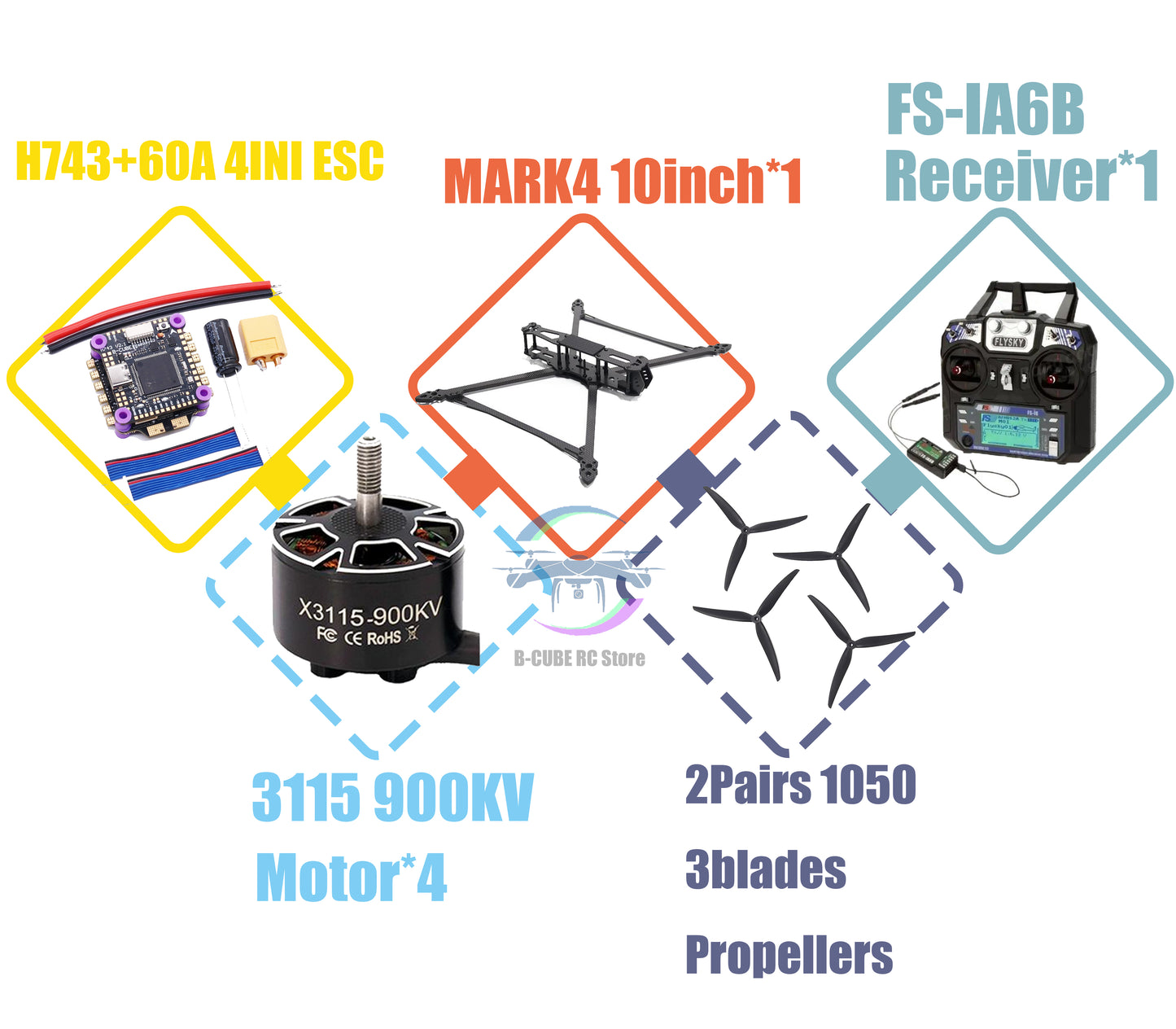 MARK4 V2 8 дюймов 9 дюймов 10 дюймов H743 Flight Control 60A 4INI ESC Rack Drone FPV Carbon PV Racing Drone Quadcopter Freestyle 