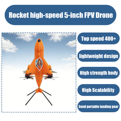 B-CUBE Rocket 5inch FPV Frame Kit Carbon Fiber Racing Drone Quadcopter Freestyle INAV Beatflight F745 H743 PX4 Flight Control