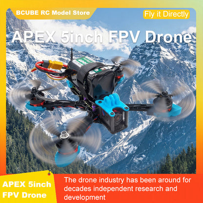 B-CUBE APEX 5inch FPV Drone Frame Kit Carbon Fiber Racing Drone Quadcopter Freestyle INAV Beatflight F722 M10 GPS Flight Control