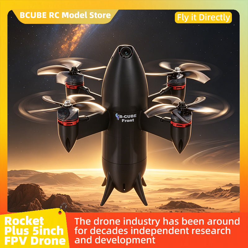 B-CUBE Rocket PLUS 5inch FPV Drone Frame Kit Carbon Fiber Racing Quadcopter Freestyle INAV Beatflight F722 Ardupilot Flight Control