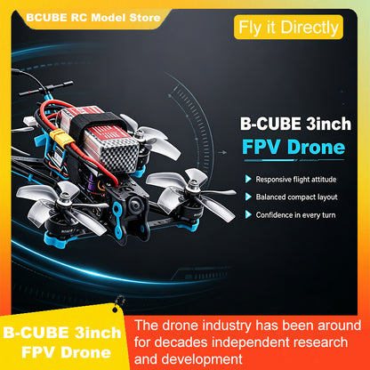 B-CUBE 3inch FPV Drone Frame Kit Carbon Fiber Racing Drone Quadcopter INAV Beatflight F722 F745 Ardupilot Flight Control