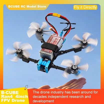 B-CUBE Ran4 4inch FPV Drone Frame Kit Carbon Fiber Racing Drone Quadcopter INAV Beatflight F722 F745 Ardupilot Flight Control