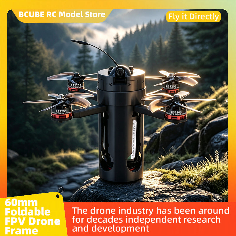 B-CUBE 60mm Foldable FPV Drone Frame Kit Carbon Fiber Racing Quadcopter Freestyle INAV Beatflight F4V3S PULS F745 H743