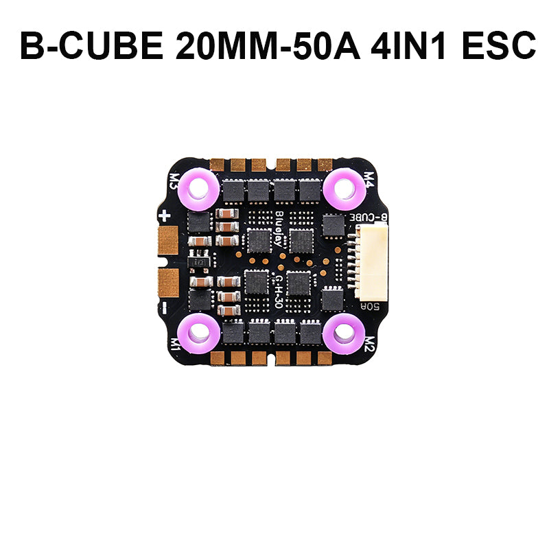 B-CUBE 4IN1 50A 20MM ESC BlueJay Support 3-6S Brushless Motor DShot300 600 Multishot Oneshot PWM FPV F4 Flight Control