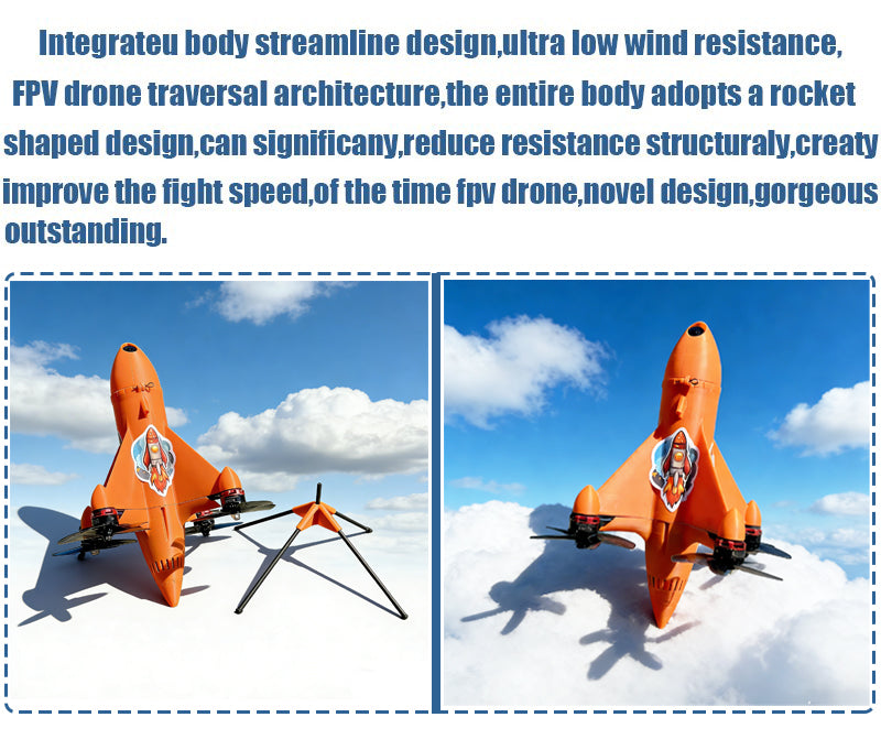 B-CUBE Rocket 5inch FPV Frame Kit Carbon Fiber Racing Drone Quadcopter Freestyle INAV Beatflight F745 H743 PX4 Flight Control