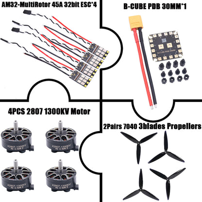 B-CUBE AM32-MultiRotor 45A 32bit ESC Support 3-6S Brushless Motor Support DShot300 600 PWM FPV F4 722 Flight Control