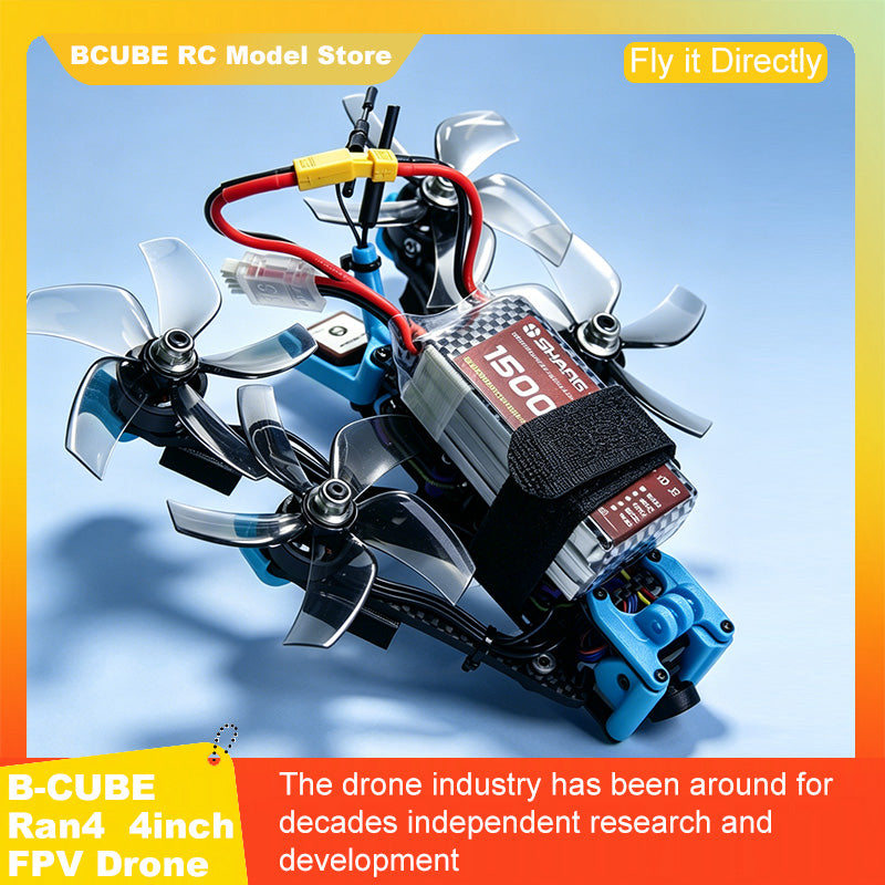B-CUBE Ran4 4inch FPV Drone Frame Kit Carbon Fiber Racing Drone Quadcopter INAV Beatflight F722 F745 Ardupilot Flight Control