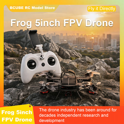 B-CUBE Frog 5inch FPV Drone Frame Kit Carbon Fiber Racing Drone Quadcopter Freestyle INAV Beatflight F722 M10 GPS Flight Control
