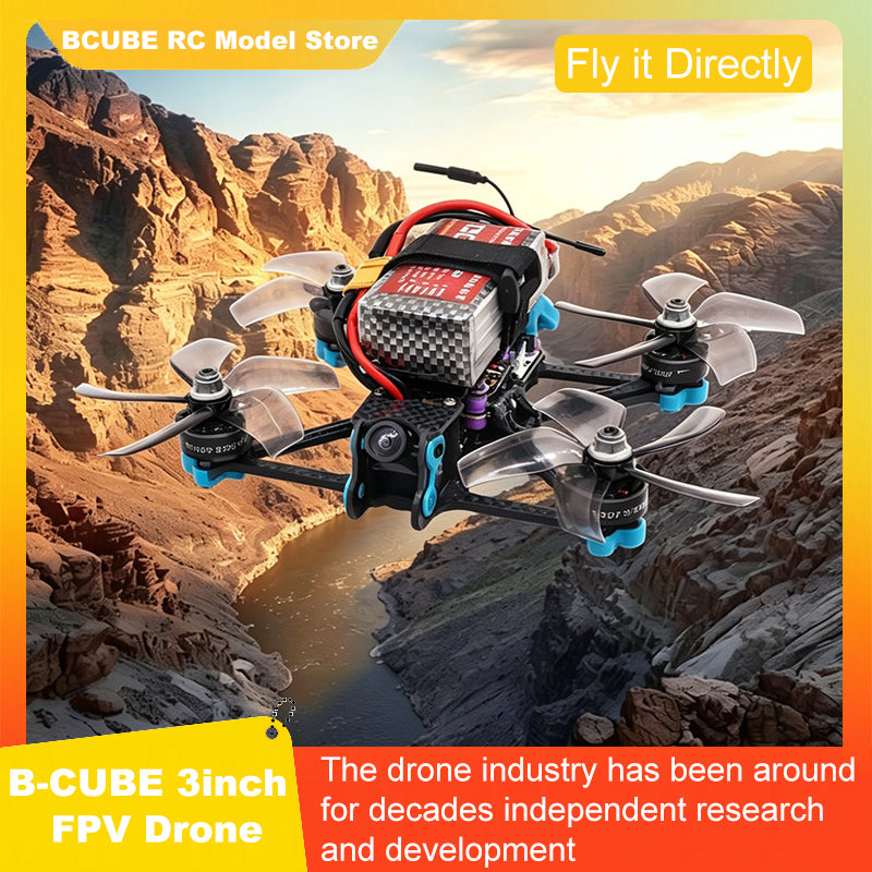 B-CUBE 3inch FPV Drone Frame Kit Carbon Fiber Racing Drone Quadcopter INAV Beatflight F722 F745 Ardupilot Flight Control