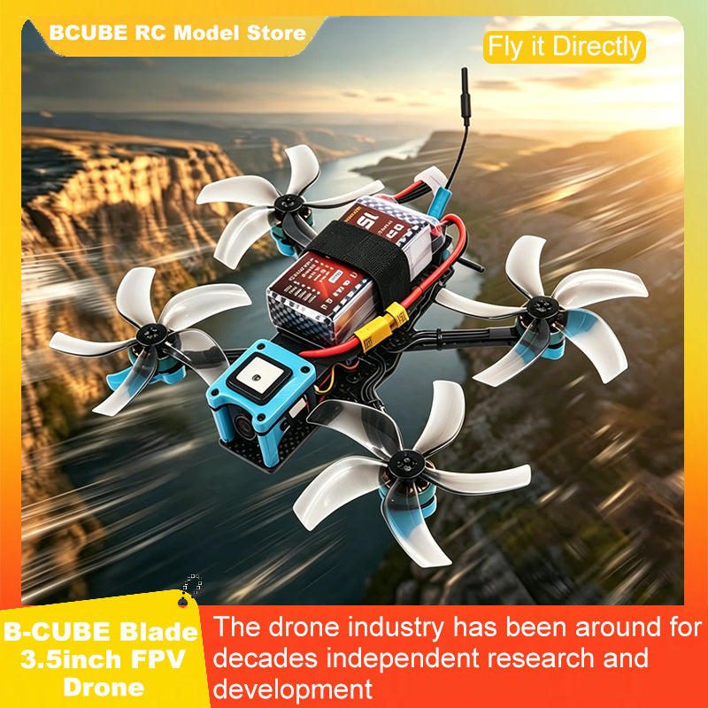 B-CUBE Blade 3.5inch FPV Drone Frame Kit Carbon Fiber Racing Drone Quadcopter INAV Beatflight F722 Ardupilot Flight Control