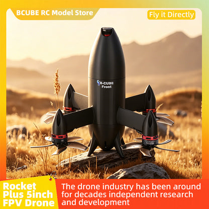 B-CUBE Rocket PLUS 5inch FPV Drone Frame Kit Carbon Fiber Racing Quadcopter Freestyle INAV Beatflight F722 Ardupilot Flight Control