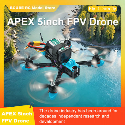B-CUBE APEX 5inch FPV Drone Frame Kit Carbon Fiber Racing Drone Quadcopter Freestyle INAV Beatflight F722 M10 GPS Flight Control