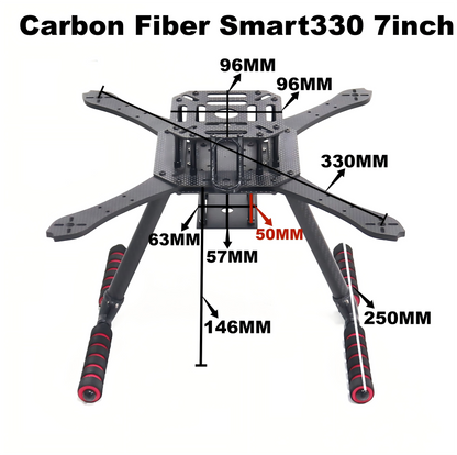 B-CUBE Smart330 350 7/8inch FPV Drone Frame Kit Carbon Fiber Racing Quadcopter Freestyle INAV Beatflight F722 Flight Control