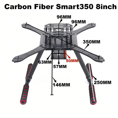 B-CUBE Smart330 350 7/8inch FPV Drone Frame Kit Carbon Fiber Racing Quadcopter Freestyle INAV Beatflight F722 Flight Control