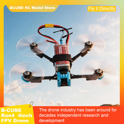 B-CUBE Ran4 4inch FPV Drone Frame Kit Carbon Fiber Racing Drone Quadcopter INAV Beatflight F722 F745 Ardupilot Flight Control